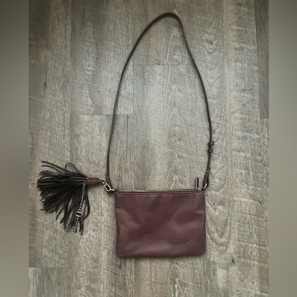 Express key burgundy crossbody purse